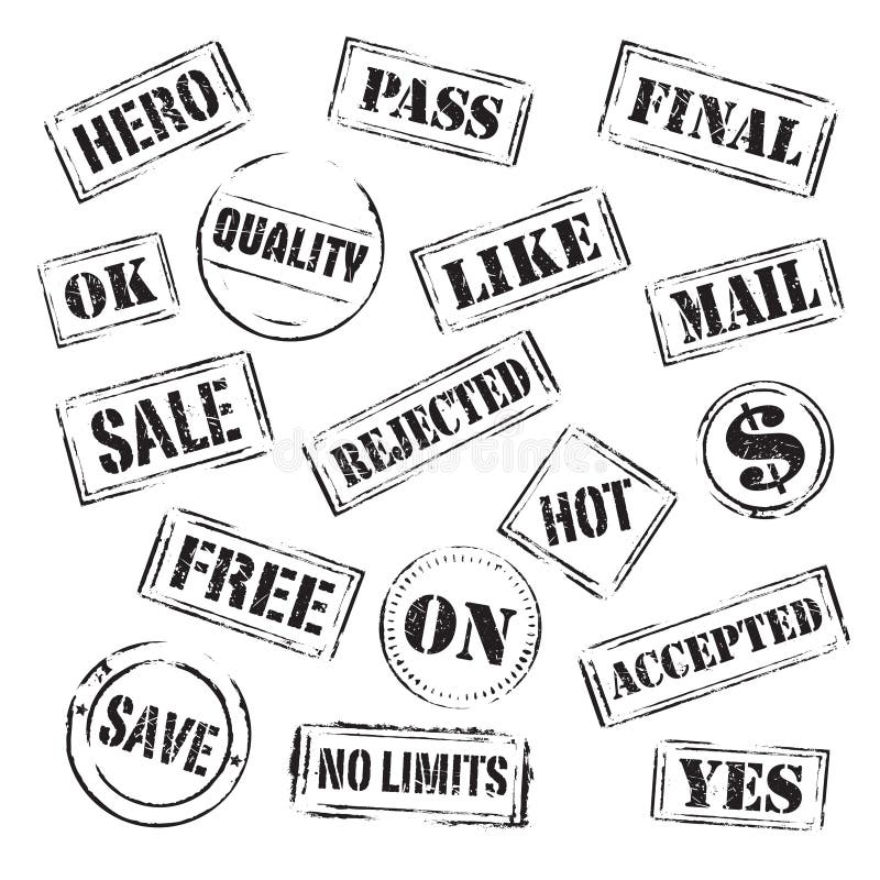 Black grunge stamps stock vector. Illustration of background 51129994