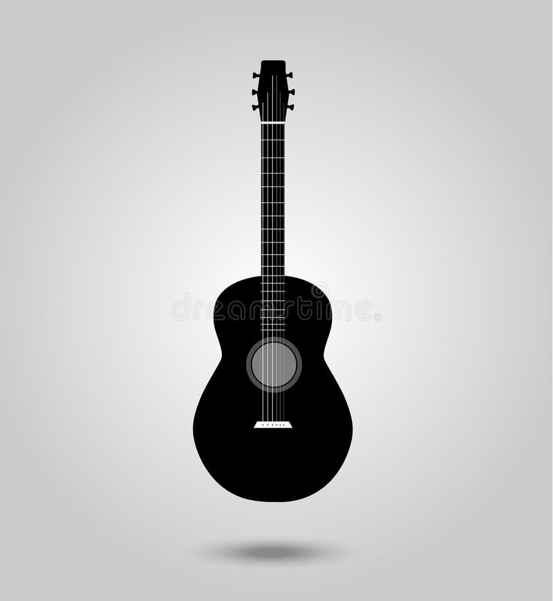 Black guitar stock vector. Illustration of black, christmas - 40115010
