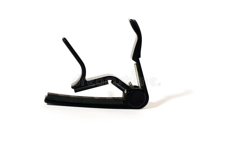 Black Guitar Spring Clamp Capo Stock Image Image of recording