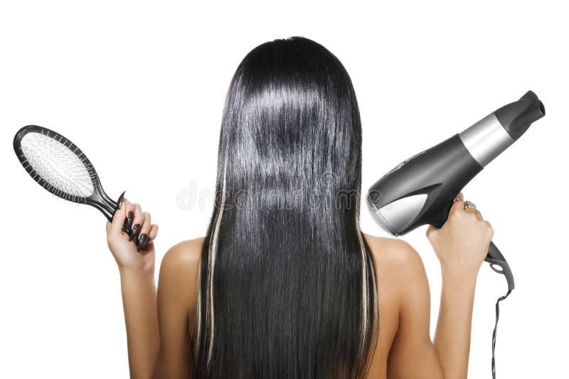 Black hair stock photo