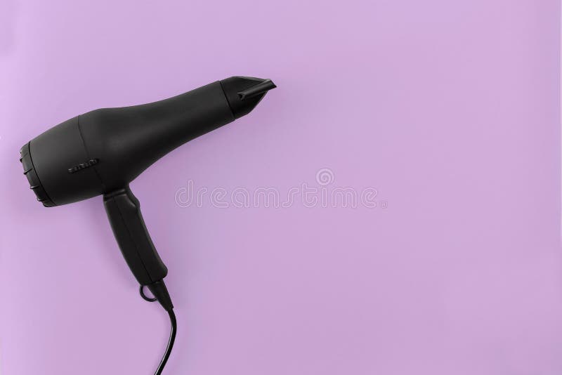 Black Hair Dryer on Lilac Paper Background Stock Image - Image of accessory, blower: 99682191 Black Hair Dryer on Lilac Paper Background Stock Image - Image of accessory, blower: 99682191