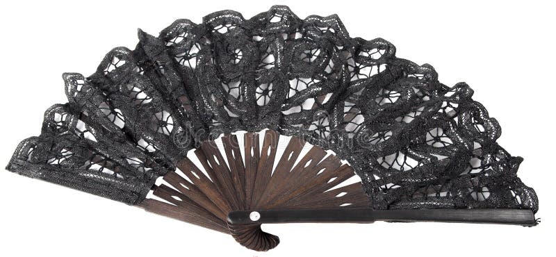 Black hand fan