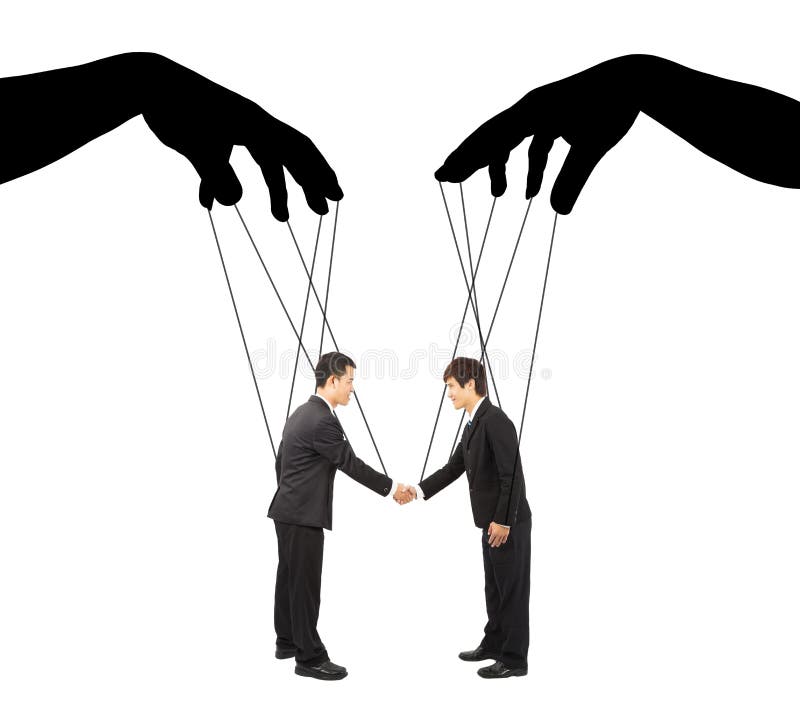 Man puppeteer manipulates people by controlling population with help of  threads. 24485230 PNG