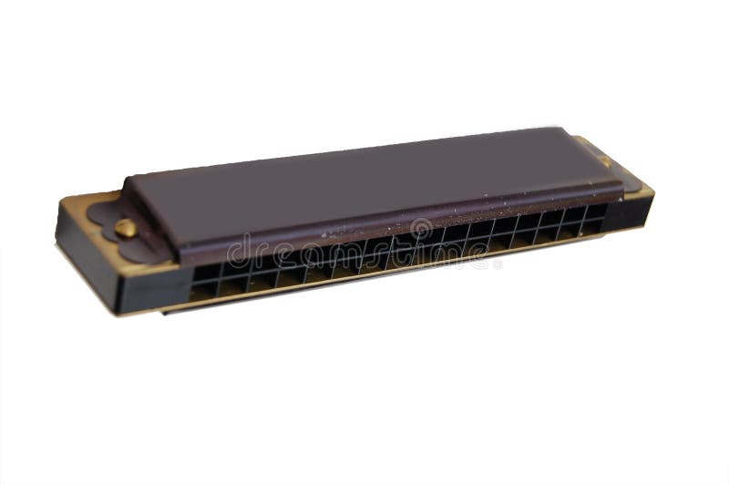 Black harmonica isolated on white stock photos Black harmonica isolated on white stock photos