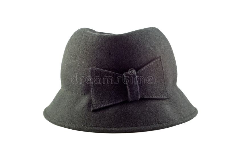 Black Hat with Bow royalty free stock photo