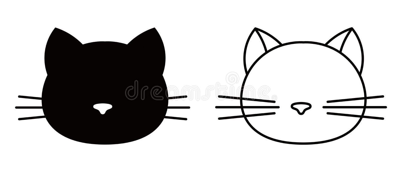 Two Cats Sitting Icon Design Template Stock Vector (Royalty Free