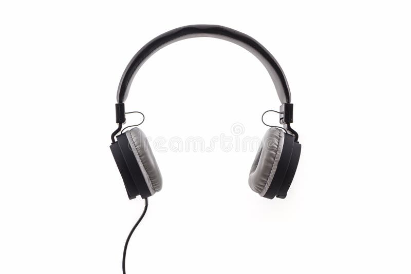 Black Headphones. stock image. Image of equipment, sound - 58782545
