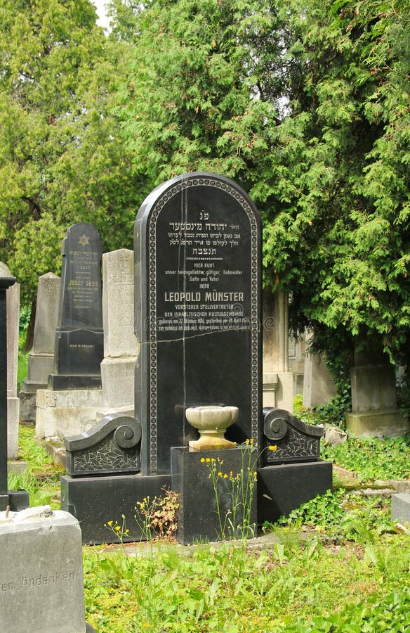 Black headstone