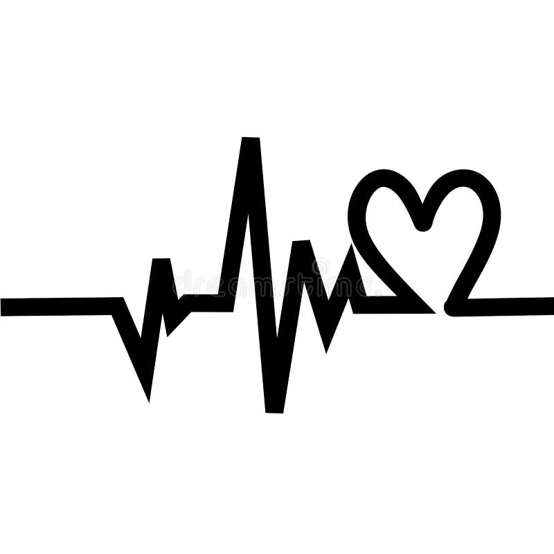 Black Heart Pulse on the White Background. Heartbeat Lone, Cardiogram.  Beautiful Healthcare, Medical. Modern Simple Design. Icon Stock Vector -  Illustration of beat, graph: 170416764