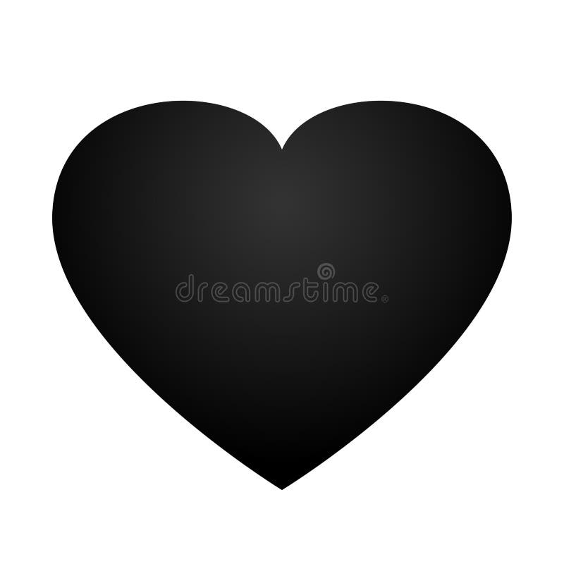 Black heart vector stock vector. Illustration of valentine 99065760