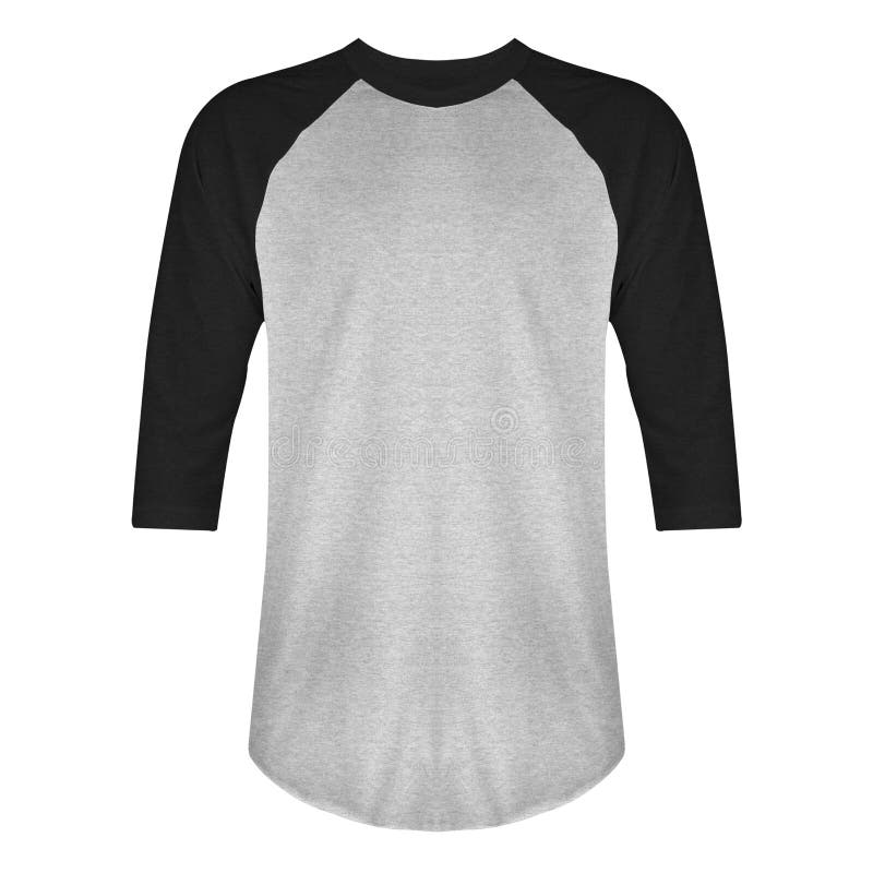 Download Blank Blue White Raglan Long Sleve Shirt Mock Up Templat Stock Illustration - Illustration of ...