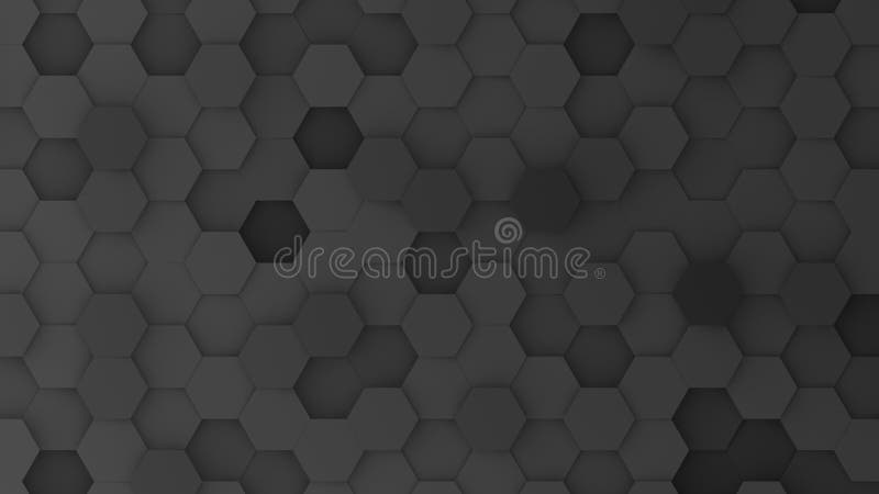 Black hexagonal grid background royalty free illustration