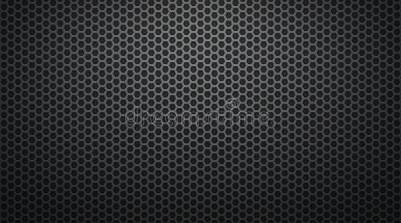 Black Hexagonal Grille, Vector Background stock illustration