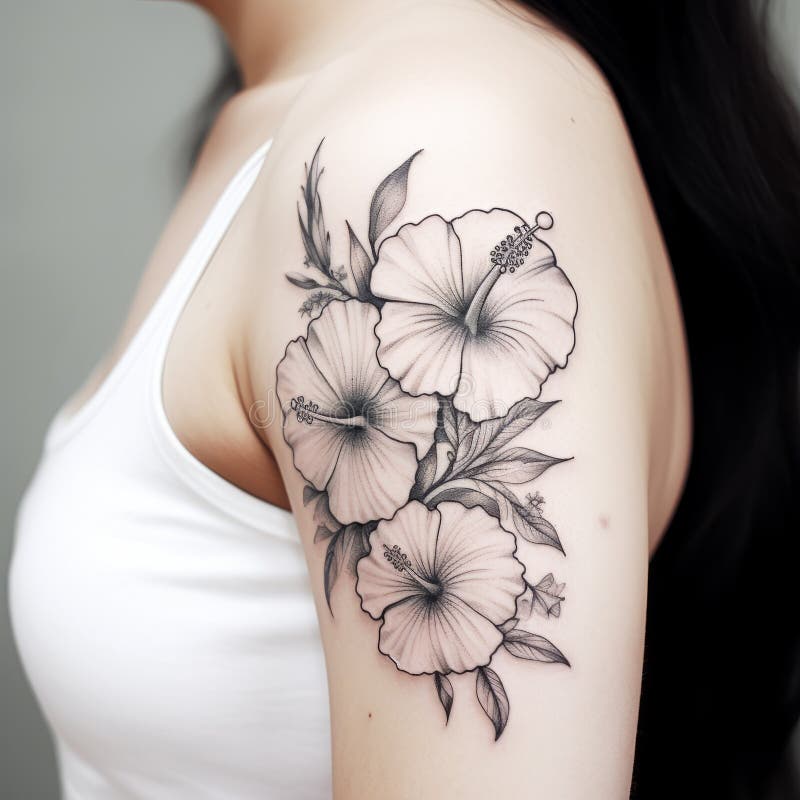 First Tattoo! Orchid & Hibiscus tattoo by Tommy Tingle @ Mid-Pacific Tattoo  on Lahaina Front Street, Maui, Hawaii : r/tattoos