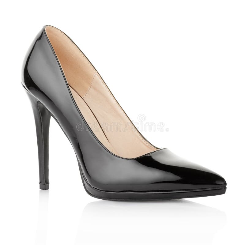 Black Elegant Shoe for Woman Stock Image Image of background
