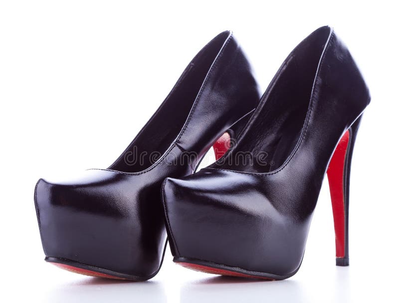 plain black high heels
