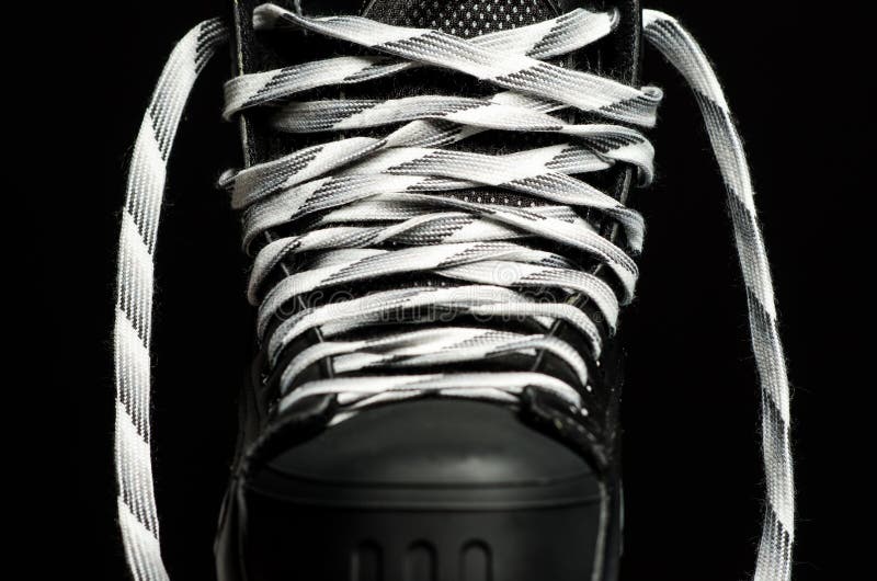 Black hockey skate