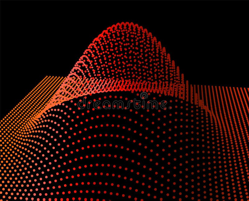 Black hole anomaly distorting space. Particle flux denoting smoothness of function. The synthesis of new energy royalty free illustration