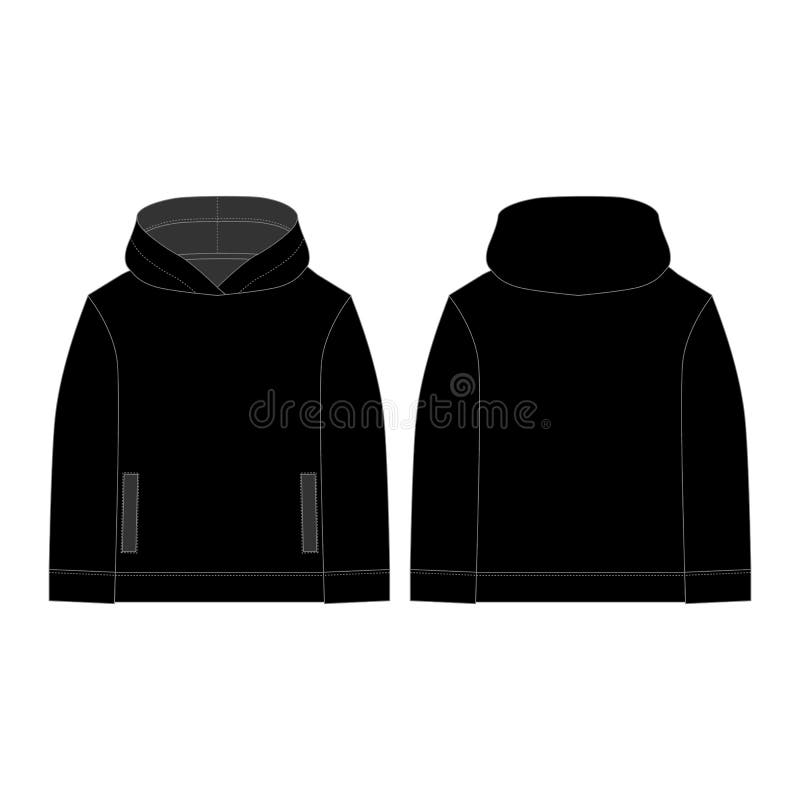 Cropped Hoodie Technical sketch of clothes Fashion vector illustration  Stock Vector  Adobe Stock