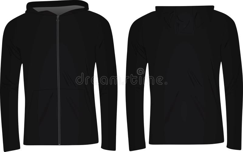 Black hoodie stock vector. Illustration of side, hooded - 104356711