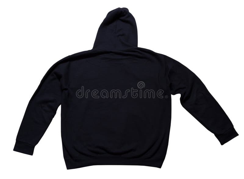 Download Black Hoodie Isolated On White Background - Back View ...