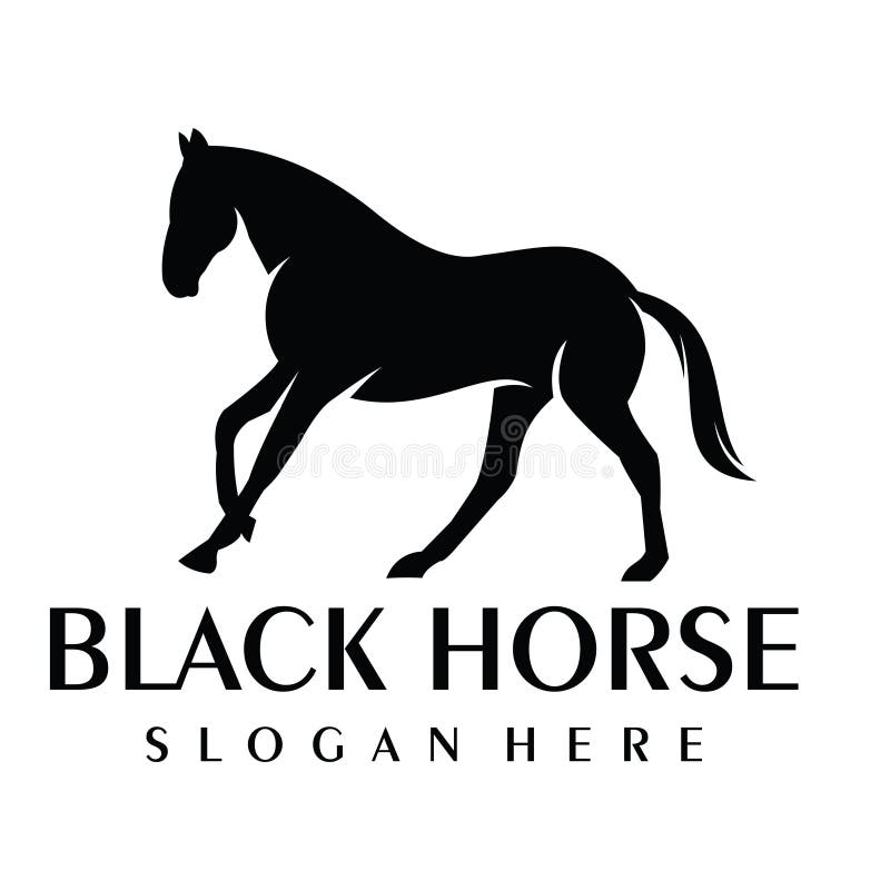 Black Horse Logo Design vector illustration
