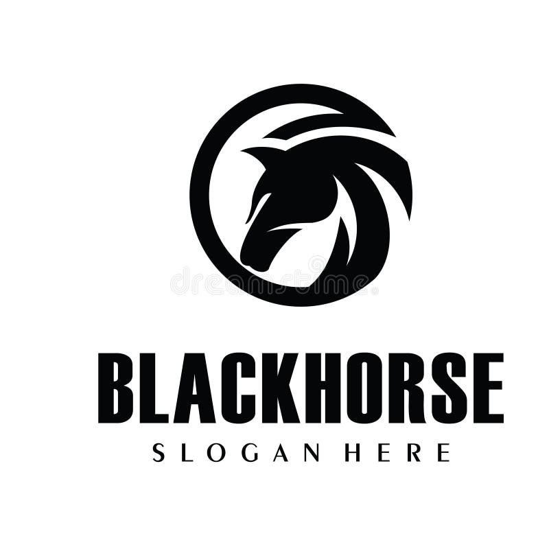 Black Horse Logo Design vector illustration