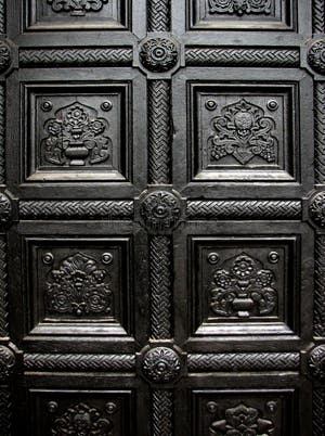 Black House Door Pattern Stock Photo Image Of Decorative 1319440