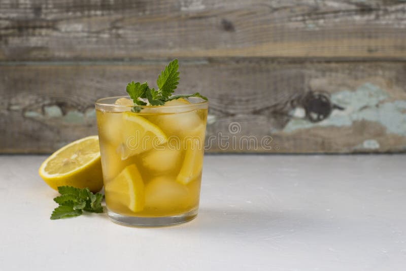 Black iced tea in a glass stock image. Image of iced 185910949