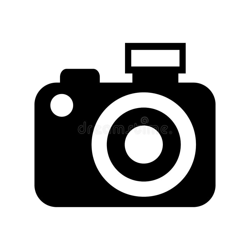 Black icon camera cartoon stock vector. Illustration of creative - 93594588