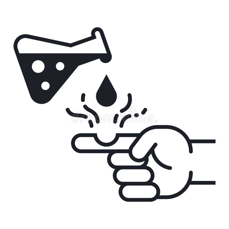 Black icon hydrochloric acid. vector illustration