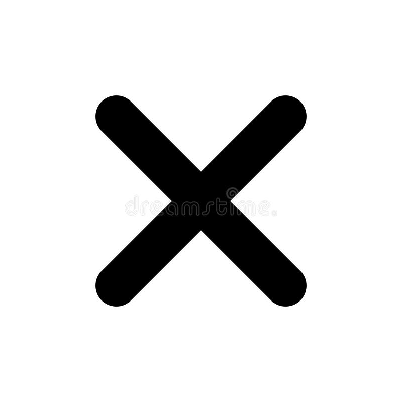 Black X Icon Vector. Mark Symbol Illustration Stock Vector