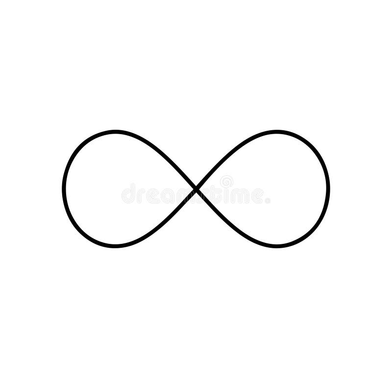 Black Infinity Symbol Icon. Concept of Infinite, Limitless and Endless.  Stock Vector - Illustration of loop, concept: 136617593