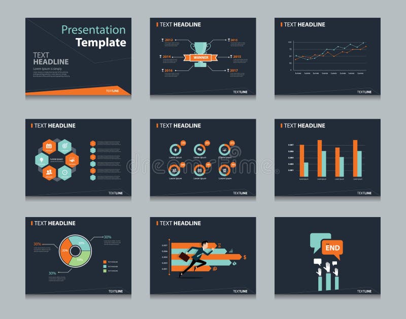 Black Infographic Powerpoint Template Design Backgrounds . Business
