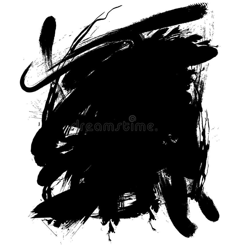 Black ink blob