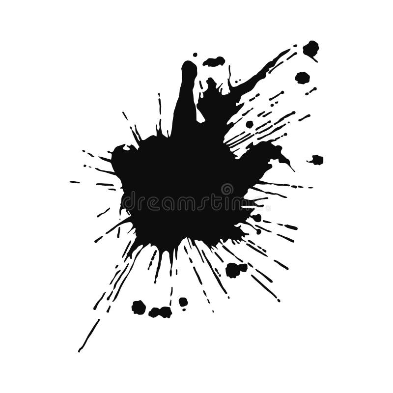 Black Ink Drop and Splash, Vector Illustration Clip Art Stock Vector ...