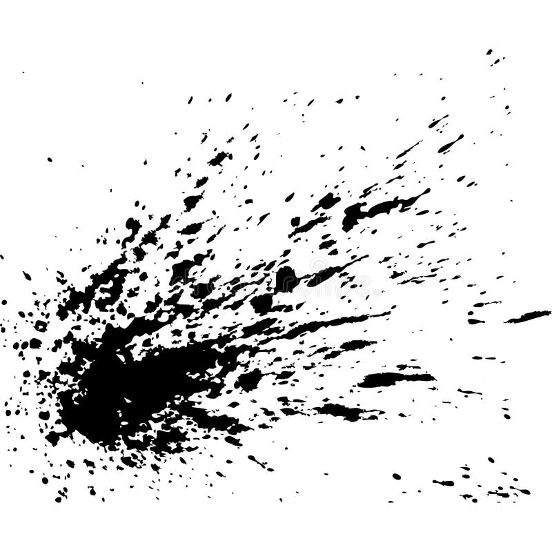 Black Ink Paint Splatter on White Background Texture Artistic Mo Stock ...