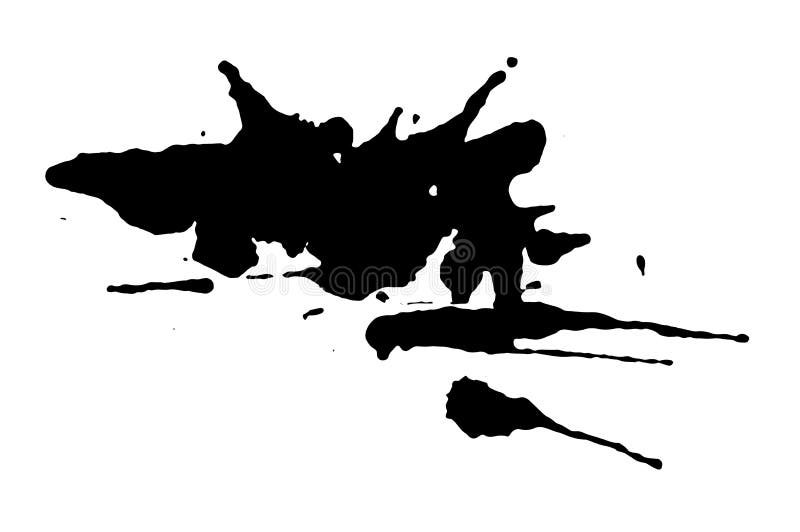 Black ink splash stock vector. Illustration of drop - 122531840