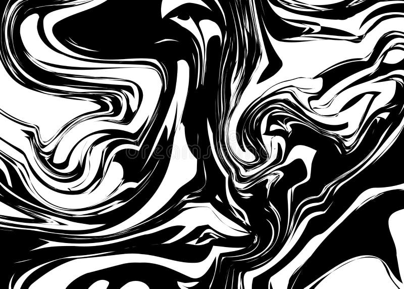 Black Ink Splash With Swirls On White Stock Vector