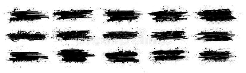 Black ink splashes with mud effect. Drops blots isolated set with inked splatter. Dirt stain splatter with spray and splash effect. High quality manually traced. Vector illustration. Black ink splashes with mud effect. Drops blots isolated set with inked splatter. Dirt stain splatter with spray and splash effect. High quality manually traced. Vector illustration