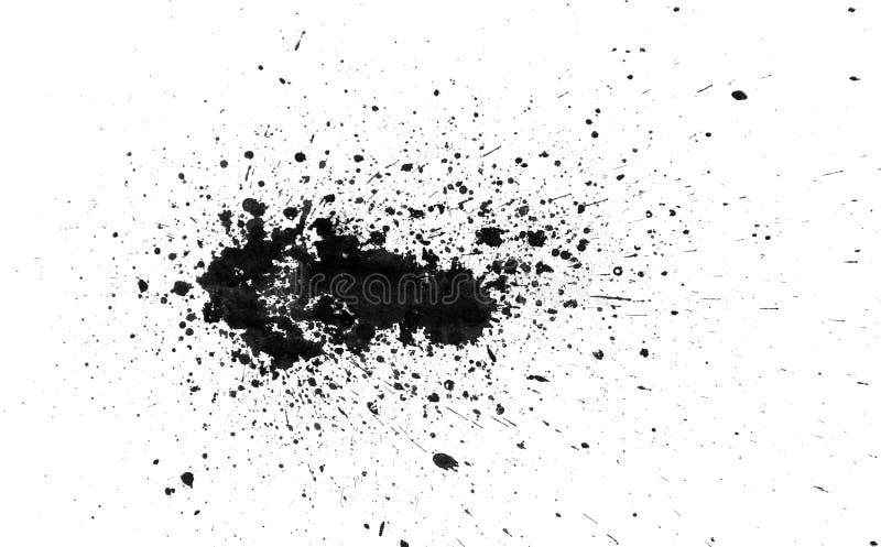 Black ink splatter