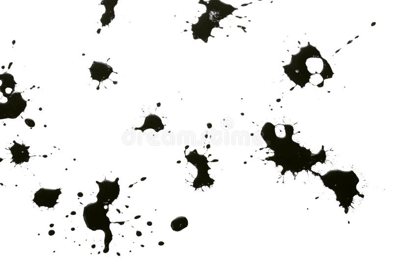 Black ink splatters