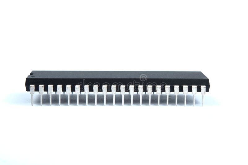 Black integrated circuit. stock photography