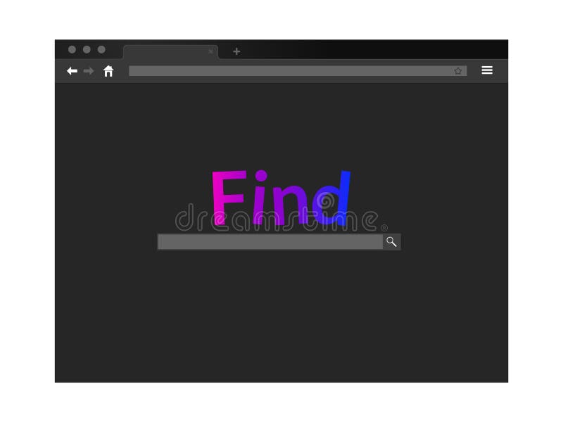 Black internet browser window. stock illustration