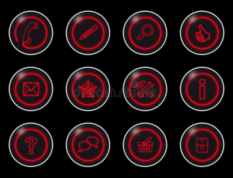 Black internet buttons royalty free illustration