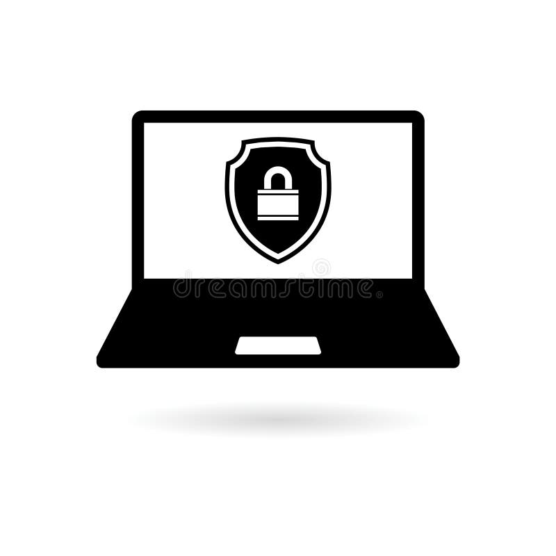 Black Internet Security Concept icon or logo royalty free illustration