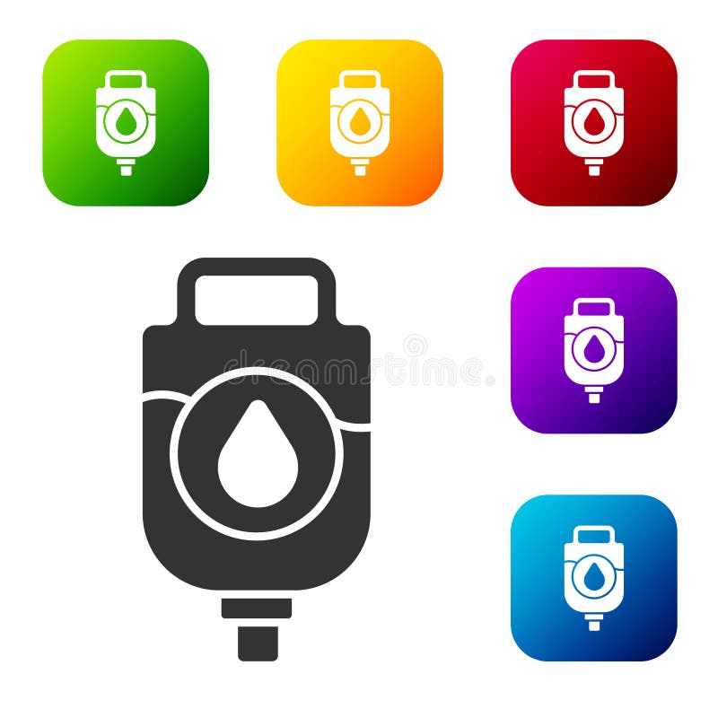 Download IV Bag Icon Isolated On White Background. Blood Bag Icon ...
