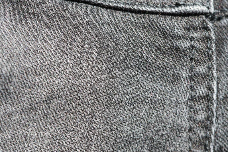 Black Jeans Texture Close Up. Abstract Denim Background Stock Image ...