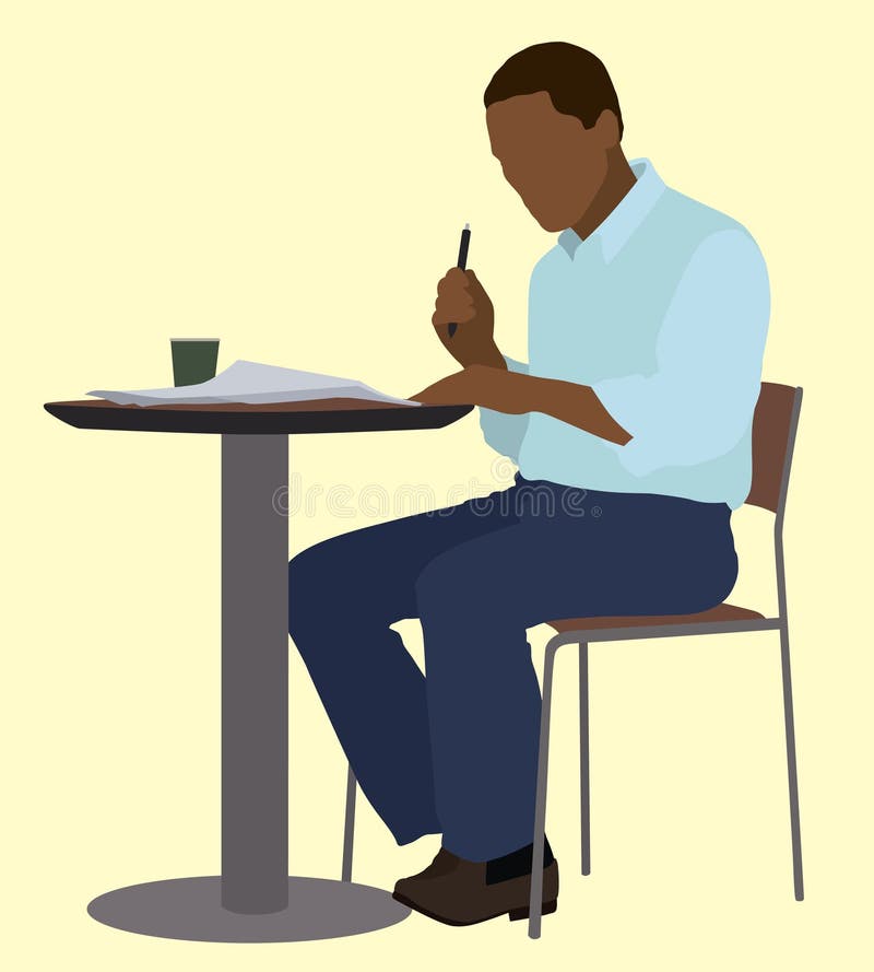 Black Job Seeker stock illustration Black Job Seeker stock illustration