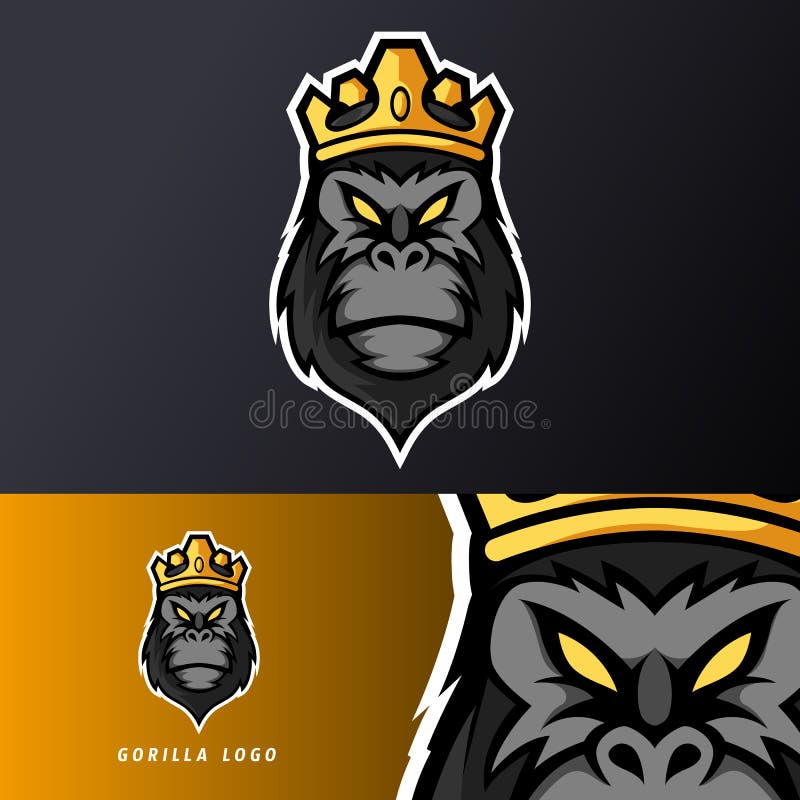 Gorilla sports football logo mascot Royalty Free Vector